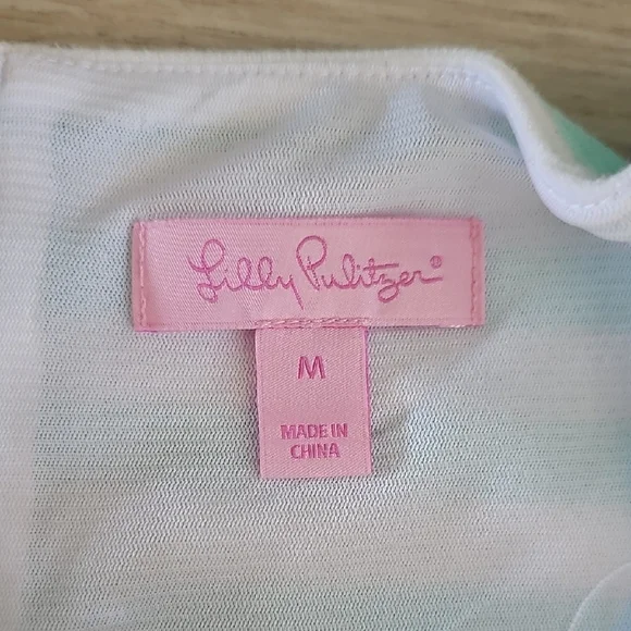 Lilly Pulitzer Mint and Pink Striped Cap-Sleeve Shift Dress - Picture 4 of 11